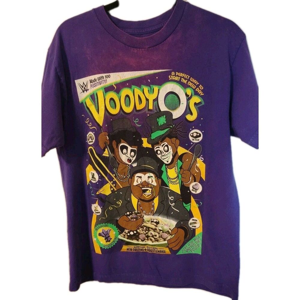 WWE "Voody-O's The New Day t-shirt,a limited edition based on "Booty-O's" cereal